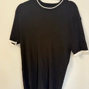 Men’s Rib Knit Short Black with White Trim Size Xl New with Tags Forever 21